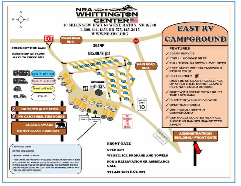 East RV Campground Layout