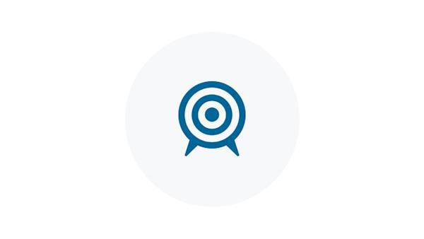 Blue Icon of a Target