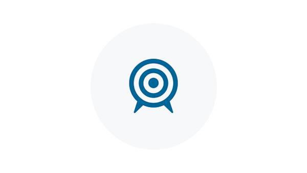 Blue Icon of a Target