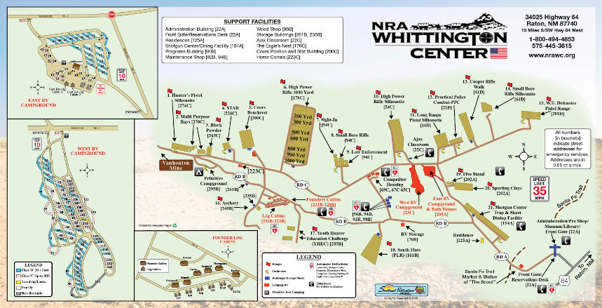 NRA Whittington Center Map