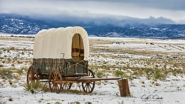 Covered Wagon on the Santa Fe Trail at the NRA Whittington Center 