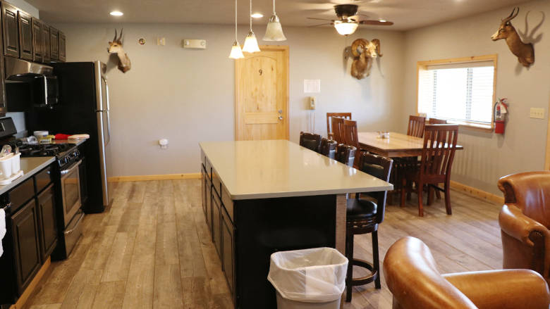 Carter Cabin Kitchen and Breakfast Area