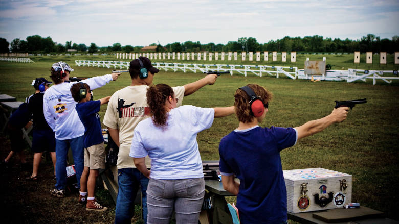 Young competitors safely show their shooting skills at the NRA Whittington Center 